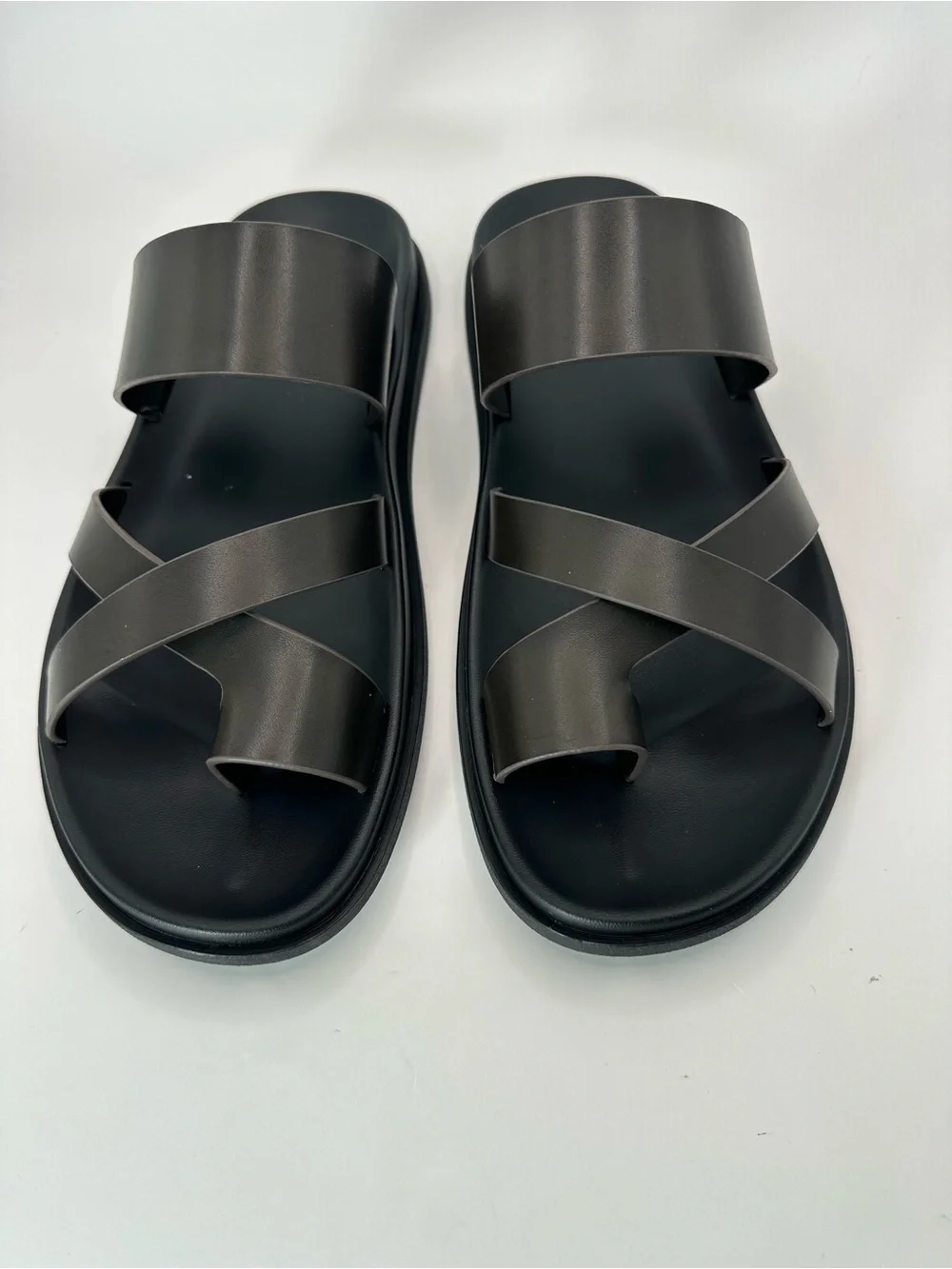 Zara Black Men’s Cross-Strap Slide Sandals